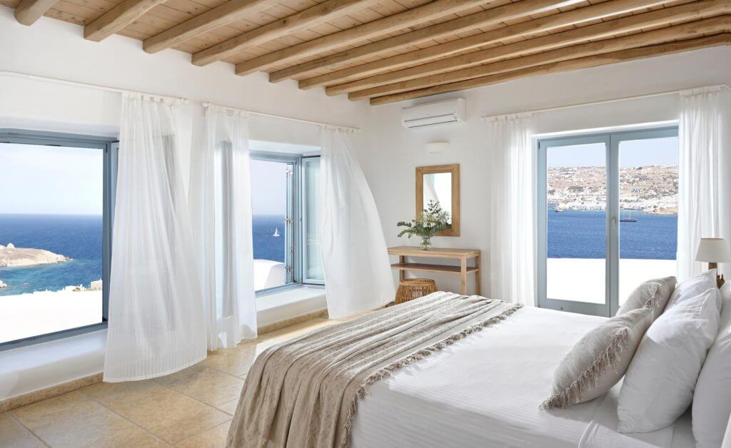 Master Bedroom, Gran Kanalia Villa Mykonos