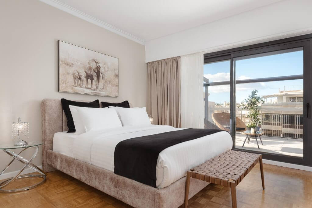 Bedroom with Ensuite Bathroom, Athens Golden Light Premium Residence